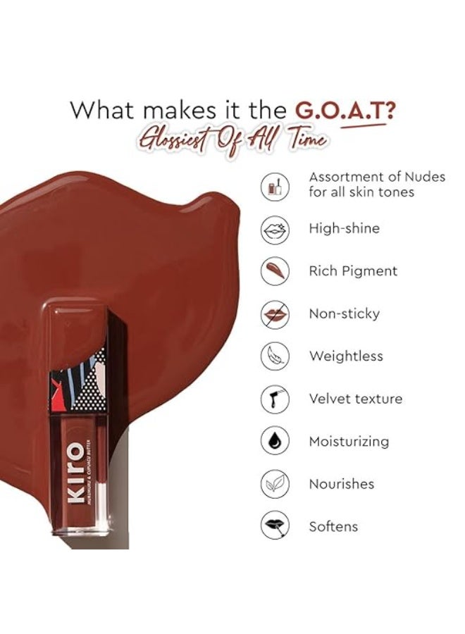 Kiro Glossfinity Crème Gloss - Smoked Plum, 5ml | High-Shine Nude Lip Gloss | Hydrating, Non-Sticky Formula | Enriched with Murumuru & Cupuacu Butters | 8 Shades for Every Indian Skin Tone - Image 4